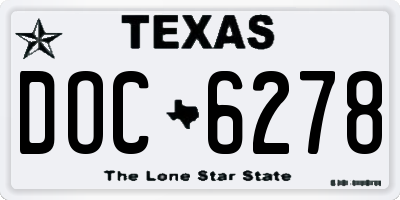 TX license plate DOC6278