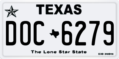 TX license plate DOC6279