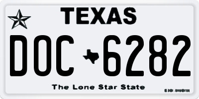TX license plate DOC6282