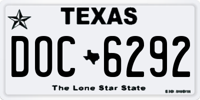 TX license plate DOC6292