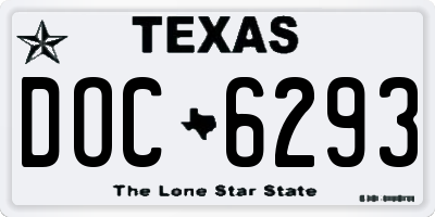 TX license plate DOC6293