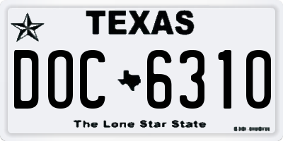TX license plate DOC6310