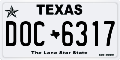 TX license plate DOC6317