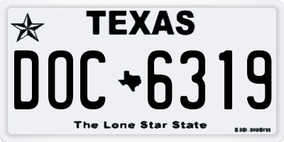 TX license plate DOC6319