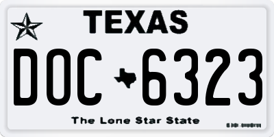 TX license plate DOC6323