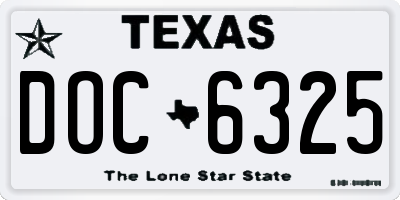 TX license plate DOC6325