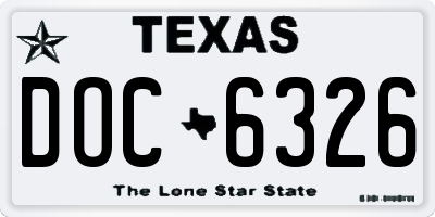 TX license plate DOC6326