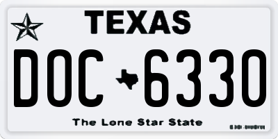 TX license plate DOC6330