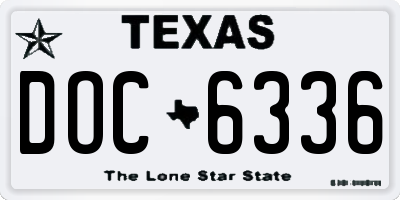 TX license plate DOC6336