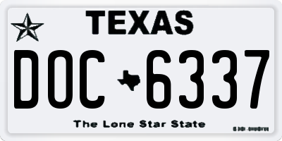TX license plate DOC6337
