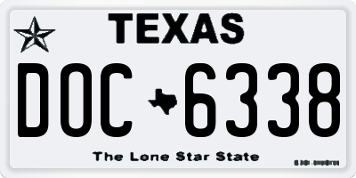 TX license plate DOC6338