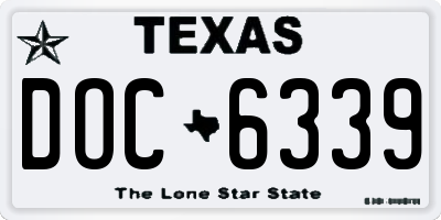 TX license plate DOC6339