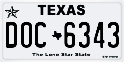 TX license plate DOC6343