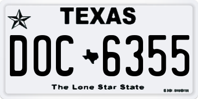 TX license plate DOC6355