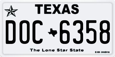 TX license plate DOC6358
