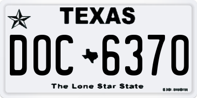 TX license plate DOC6370