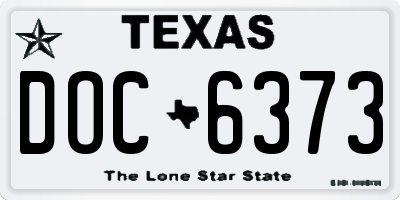 TX license plate DOC6373