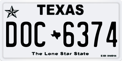 TX license plate DOC6374