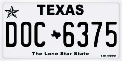 TX license plate DOC6375