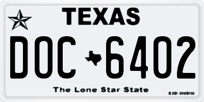 TX license plate DOC6402