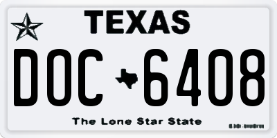 TX license plate DOC6408