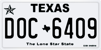 TX license plate DOC6409