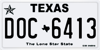 TX license plate DOC6413