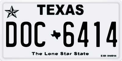 TX license plate DOC6414