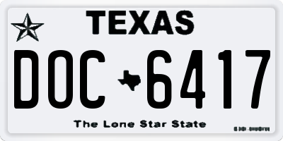 TX license plate DOC6417