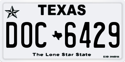 TX license plate DOC6429