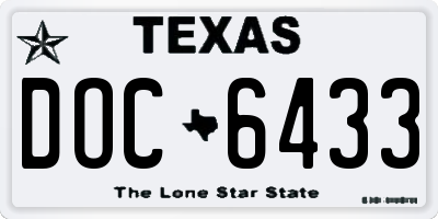 TX license plate DOC6433