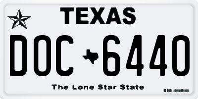 TX license plate DOC6440