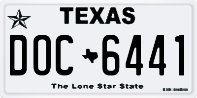 TX license plate DOC6441
