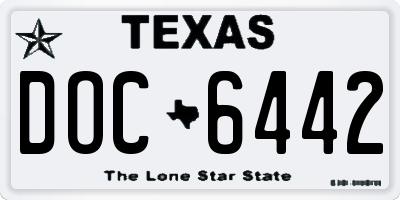 TX license plate DOC6442