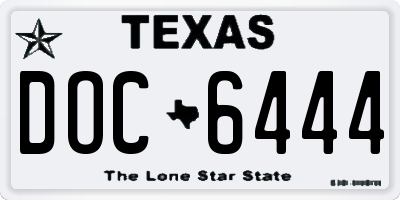 TX license plate DOC6444