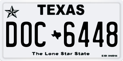 TX license plate DOC6448