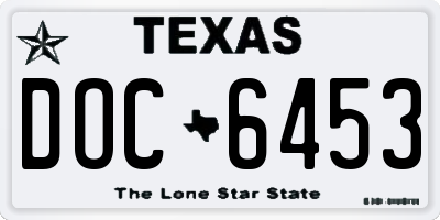 TX license plate DOC6453