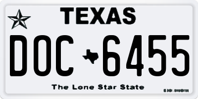 TX license plate DOC6455
