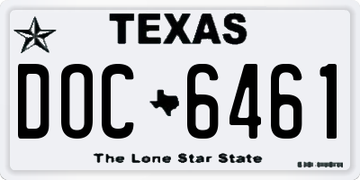 TX license plate DOC6461