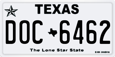 TX license plate DOC6462