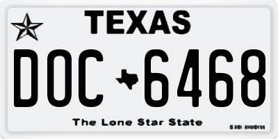 TX license plate DOC6468