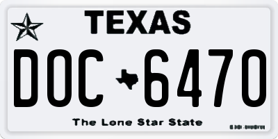 TX license plate DOC6470