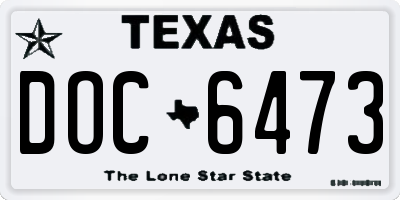 TX license plate DOC6473