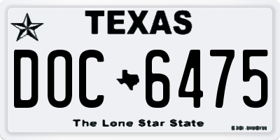 TX license plate DOC6475