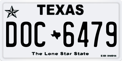 TX license plate DOC6479