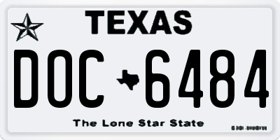 TX license plate DOC6484