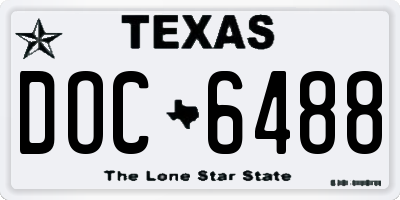 TX license plate DOC6488