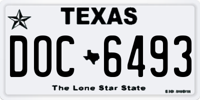TX license plate DOC6493