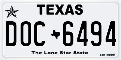 TX license plate DOC6494