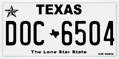 TX license plate DOC6504